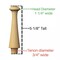 Kitcheniva 5-1/8" Shaker Peg Wall Mount Hanger Peg Hook Craft DIY 5 Pcs